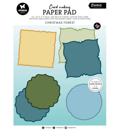 Studio Light - Christmas Forest - Card Making pad Cottage