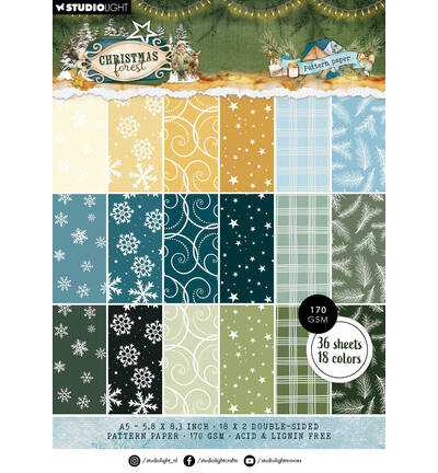 Studio Light - Christmas Forest - Pattern paper pad Pattern - 36 sheets