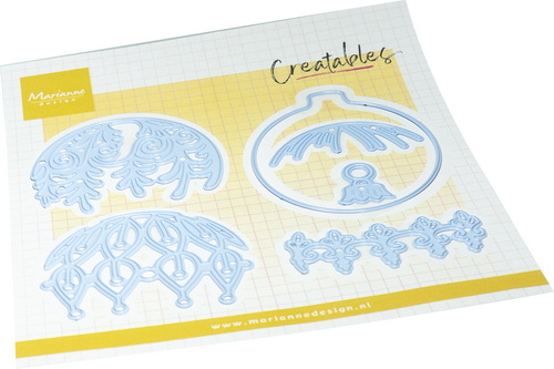 Marianne Design - Creatables stencil Christmas baubles (round)
