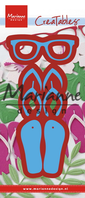 Marianne Design - Actiemal Creatables stencil Flip flops & sunglasses