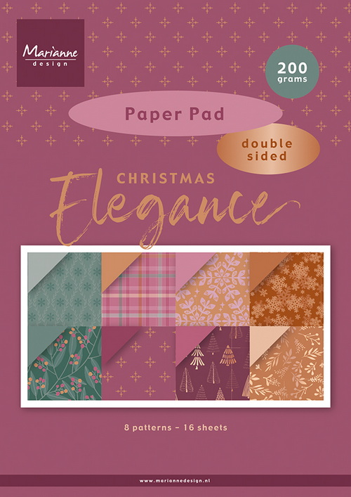 Marianne Design - Pretty Papers Bloc Christmas Elégance A4