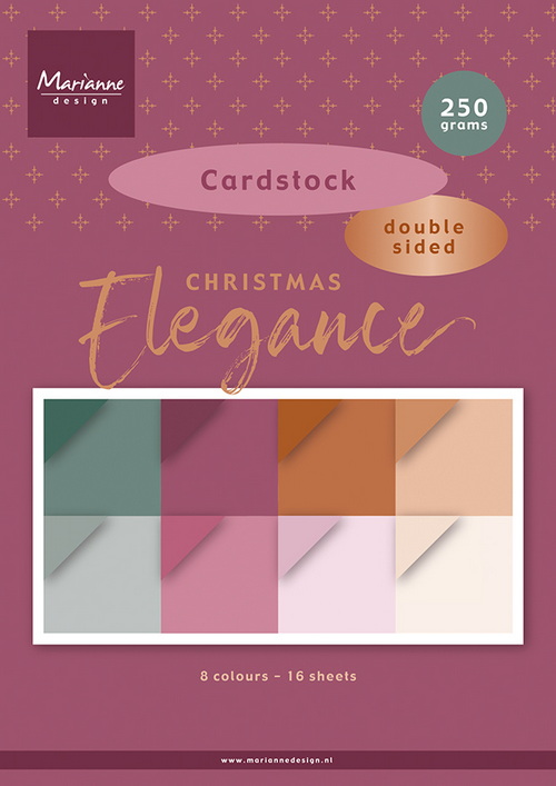 Marianne Design - Pretty Paper Bloc Christmas Elégance Cardstock A4