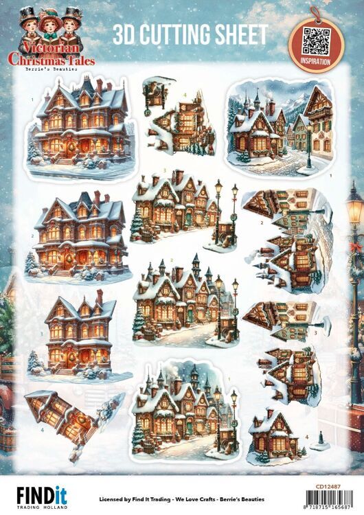 Berrie's Beauties - Victoriaan Christmas Tales - 3D knipvel - Home for Christmas