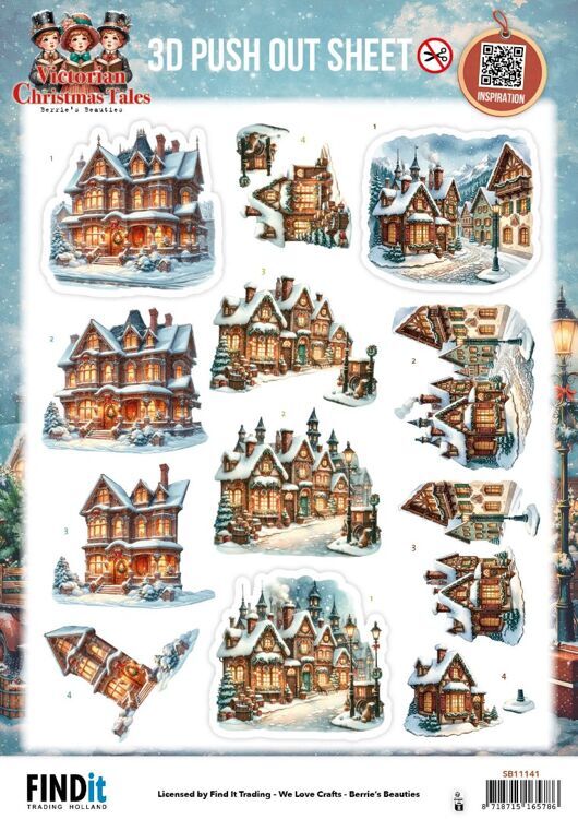 Berrie's Beauties - Victoriaan Christmas Tales - 3D Push Out - Home for Christmas