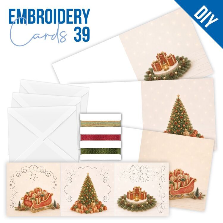 Emboidery Cards 39 - Christmas Presents