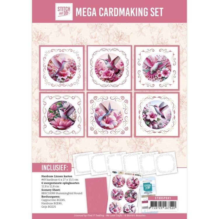 Stitch and Do Mega Cardmaking Set - Berries Beauties Hummingbirds