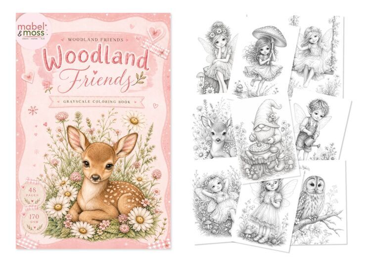 Mabel & Moss - Woodland Friends -kleurboek