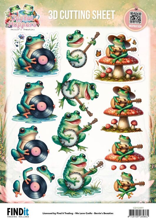 Berries Beauties - Joyful Hoppers - 3D knipvel - Hopping Harmony