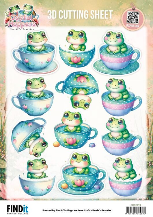 Berries Beauties - Joyful Hoppers - 3D knipvel - Cup of Frog