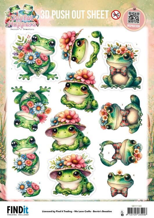 Berries Beauties - Joyful Hoppers - 3D Push Out - Bouquet of Joy