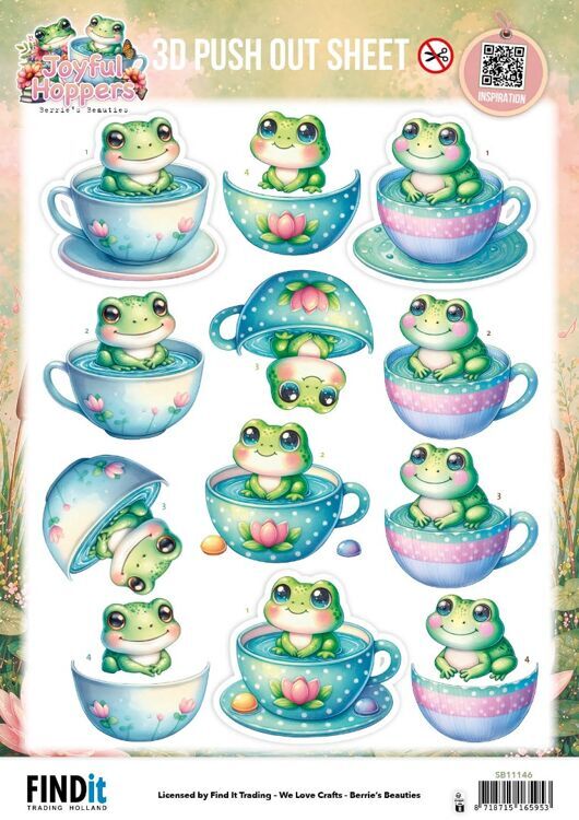 Berries Beauties - Joyful Hoppers - 3D Push Out - Cup of Frog