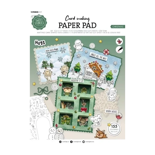 Studio Light - Card Making Paper Pad Christmas A4