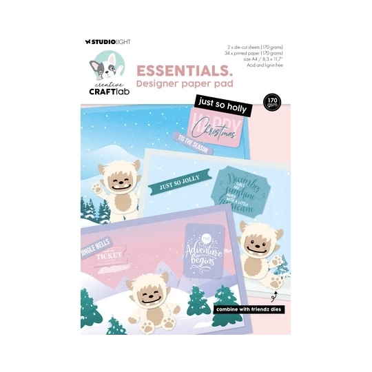 Studio Light Essentials - Designer Paper Pad - Just so holly