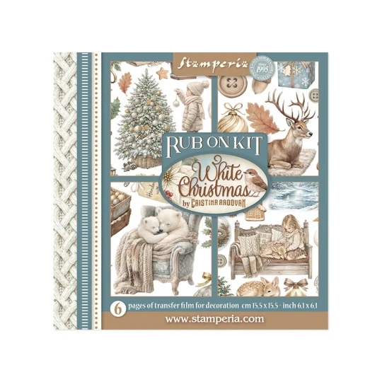 Stamperia - White Christmas - Rub on Kit
