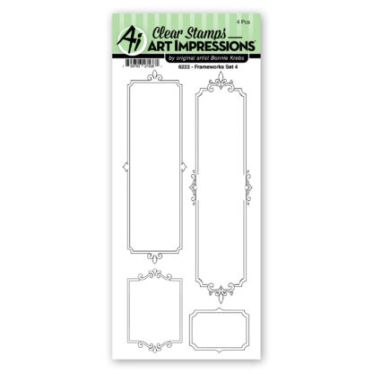 Art Impressions - Clear Stamp - Frameworks Set 4 - 6222