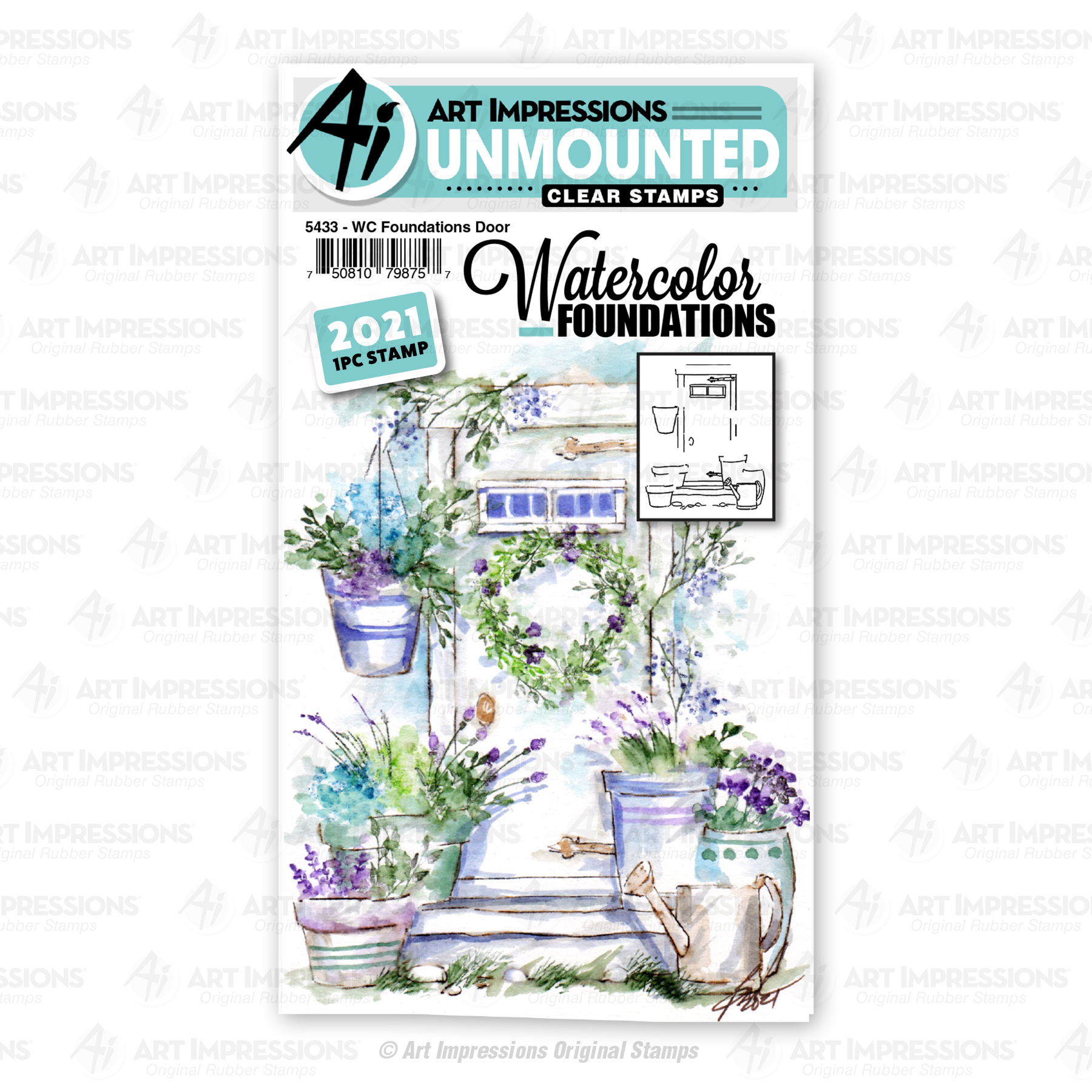 Art Impressions - Clear Stamp - WC Foundations Door 5433
