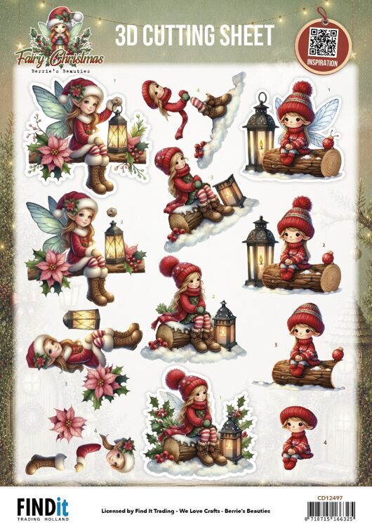 Berries Beauties - Fairy Christmas - 3D knipvel - Lantern