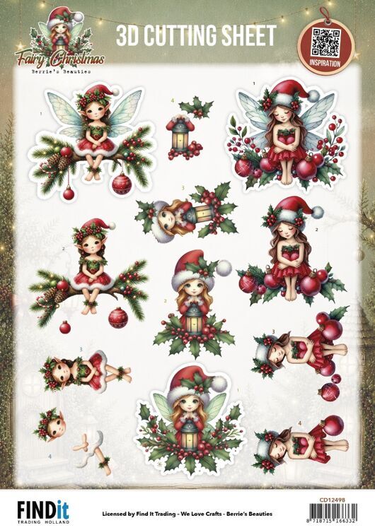 Berries Beauties - Fairy Christmas - 3D knipvel - Christmas Fairy