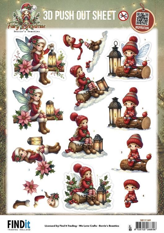 Berries Beauties - Fairy Christmas - 3D Push Out - Lanterns