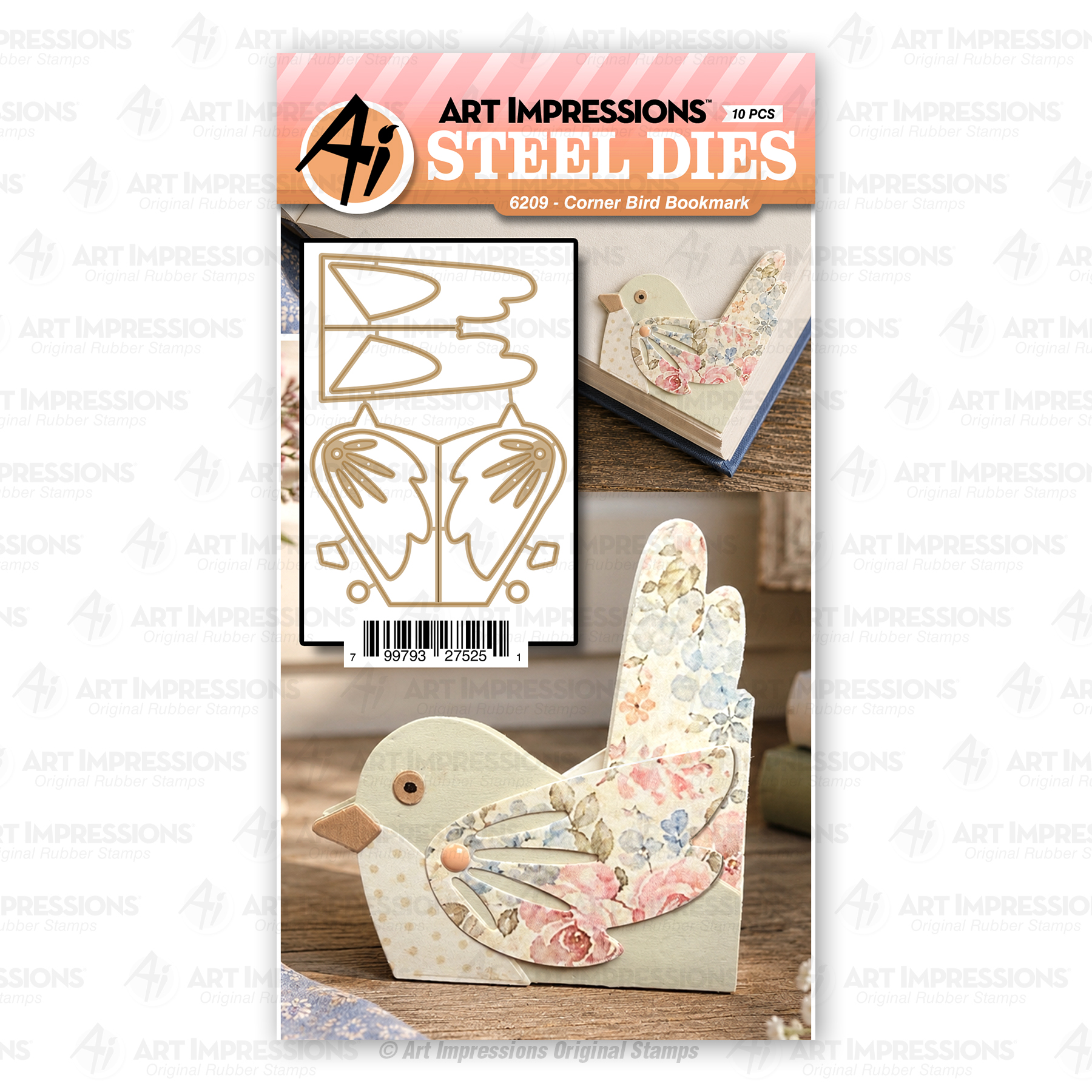 Art Impressions - Steel Dies - Corner Bird Bookmark 6209
