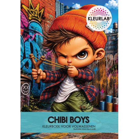Kleurlab - Kleurboek voor Volwassenen - Chibi Boys
