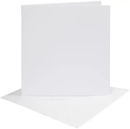 CC Kaarten en Enveloppen 15,2x15,2 cm Wit 4 stuks