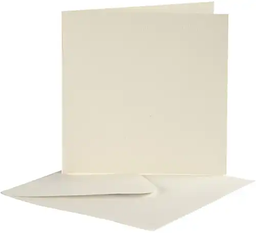 CC Kaarten & Enveloppen 12,5x12,5 cm Off-white 10 stuks