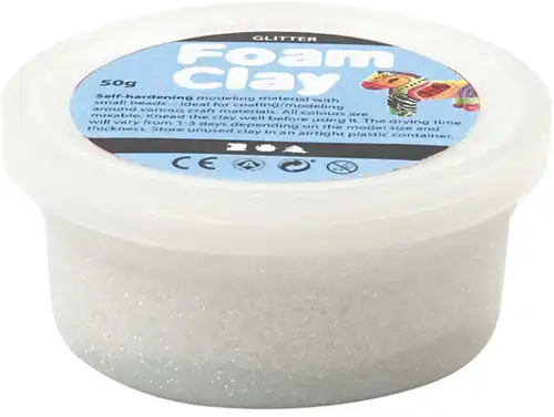 Foam Clay® Glitter Wit 35gr