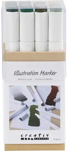 CC Alcoholmarker Natuurlijke Kleuren, 12 stuk