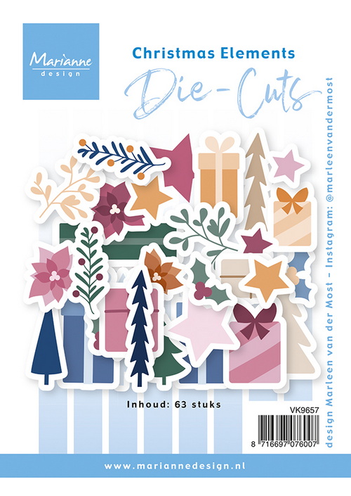 Marianne Design - Die cuts - Christmas elements by Marleen