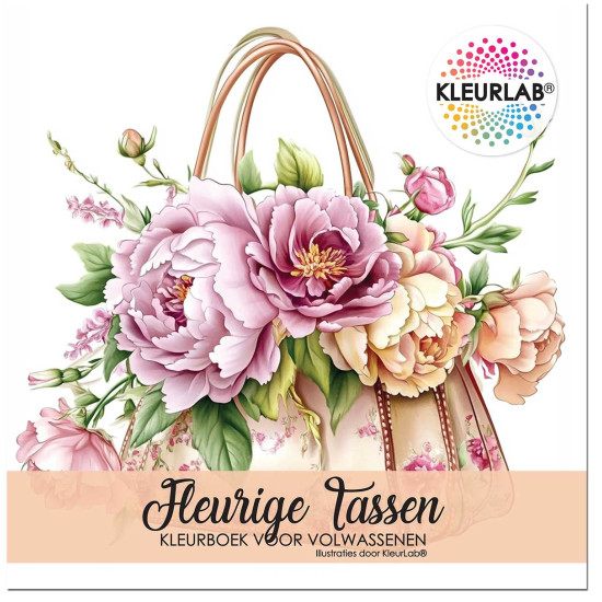Kleurlab - kleurboek voor volwassenen - Fleurige Tassen