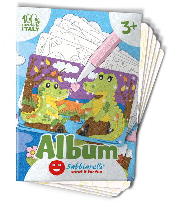 Sabbiarelli Zandschilderen Album Baby Dieren 5 stuks
