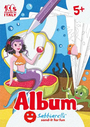 Sabbiarelli Zandschilderen Album Zeemeerminnen 5 stuks