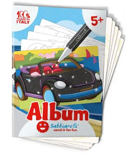Sabbiarelli Zandschilderen Album Autos 5 stuks