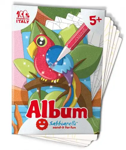 Sabbiarelli Zandschilderen Album Exotische Dieren 5 stuks