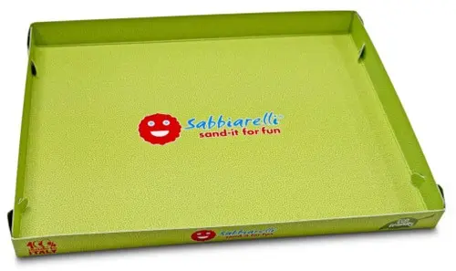 Sabbiarelli  dienblad karton groen Zandschilderen