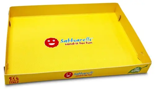 Sabbiarelli  Dienblad karton Geel Zandschilderen 