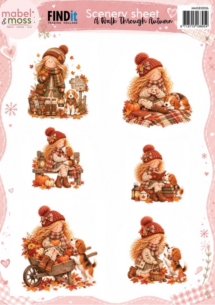Mabel & Moss - Scenery Sheet - a walk through Autumn