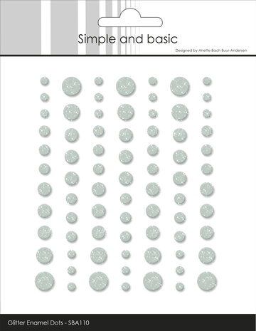 Simple and Basic Glitter Enamel Dot Eucalyptus