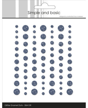 Simple and Basic Glitter Enamel Dot Navy