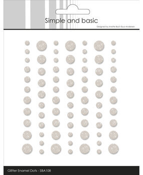 Simple and Basic Glitter Enamel Dot Beige