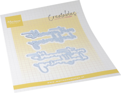 Marianne Design - Creatables stencil  Met Oprechte Deelneming
