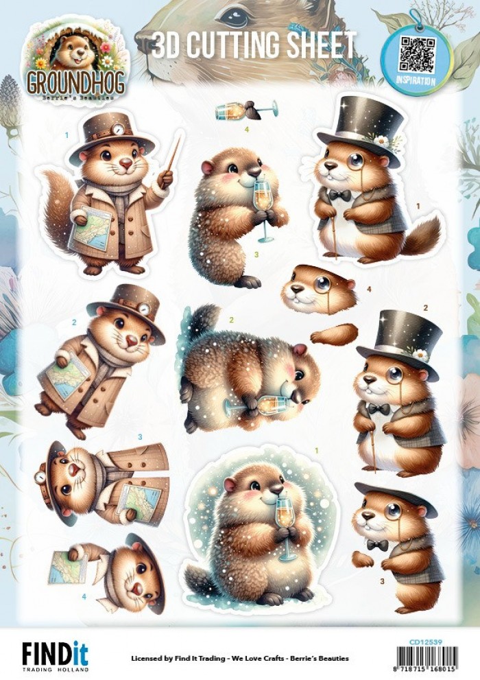  Berries Beauties -  Groundhog - knipvel Little Gentlemen