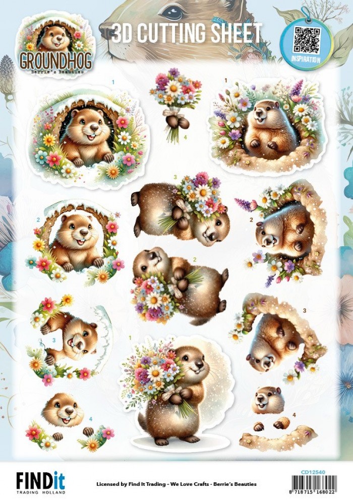  Berries Beauties -  Groundhog - knipvel Spring Moments