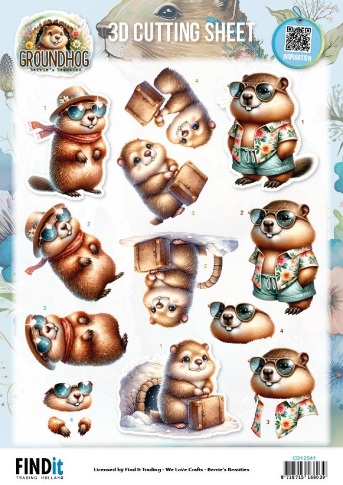  Berries Beauties -  Groundhog - knipvel Holliday Ready