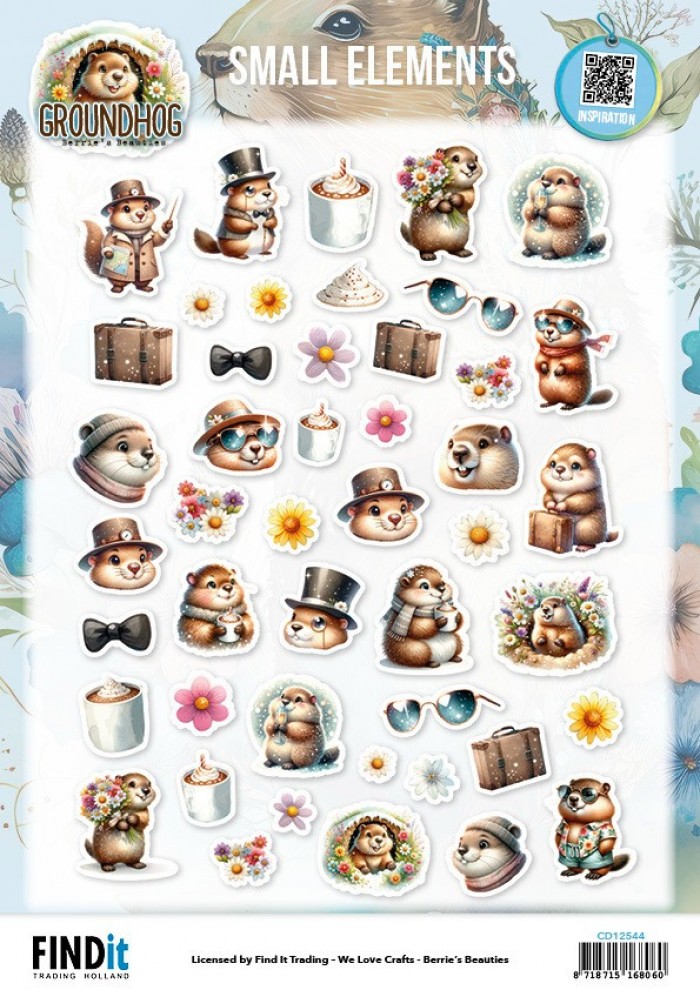  Berries Beauties -  Groundhog - knipvel Small Elements