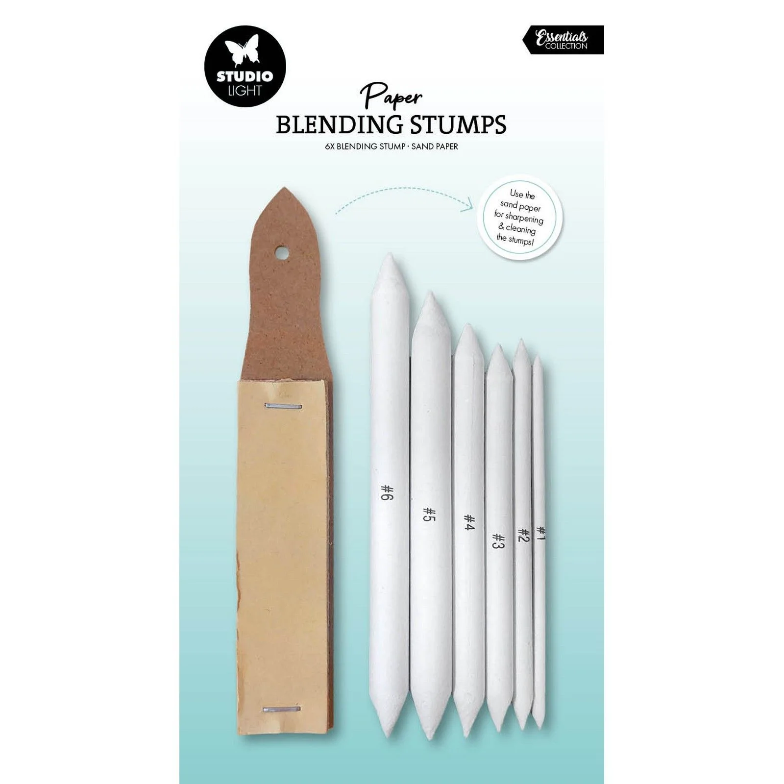 Studio Light • Essentials Drawing Tools Paper blending stumps & sand paper