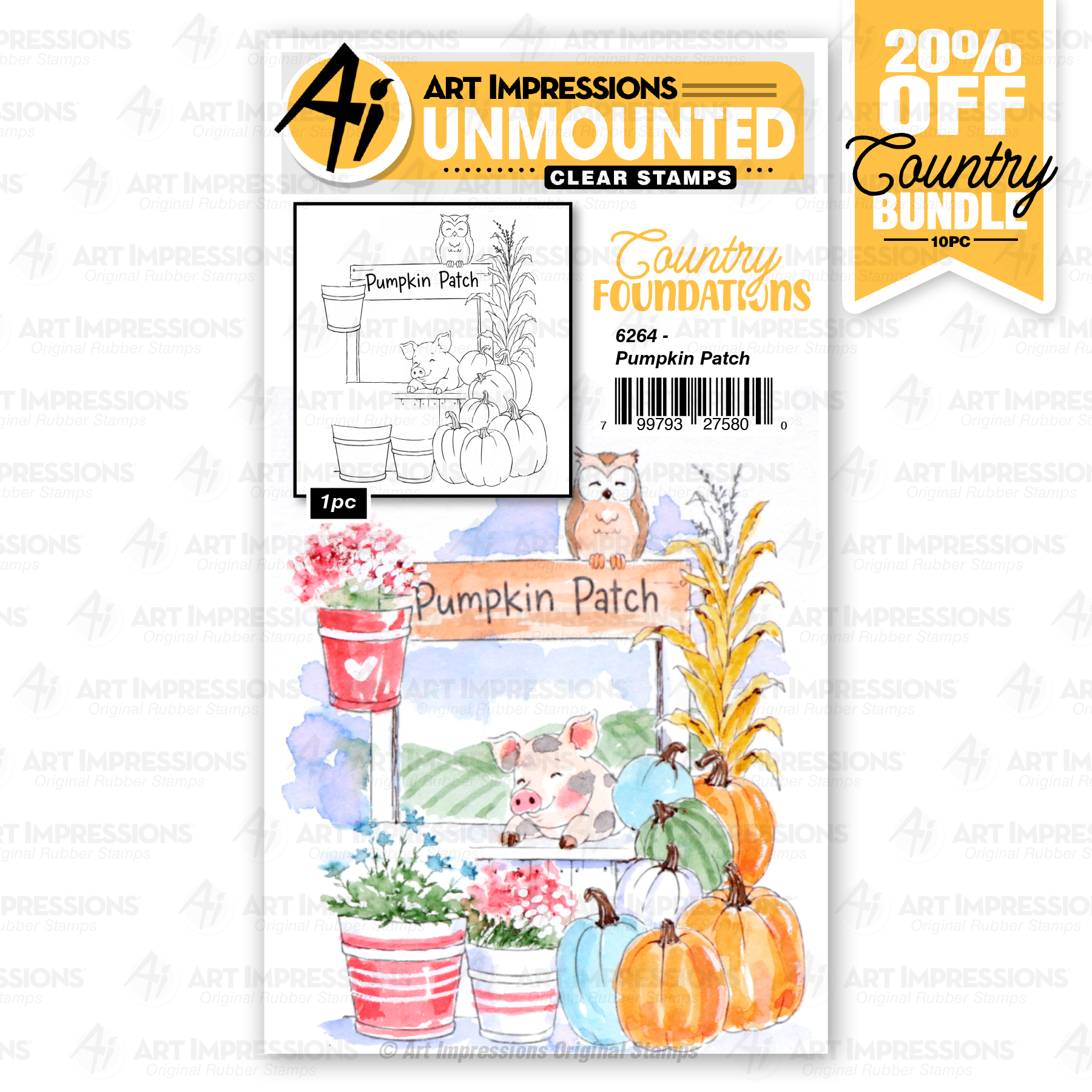 Art Impressions - Country Foundations - Pumpkin Patch 6264