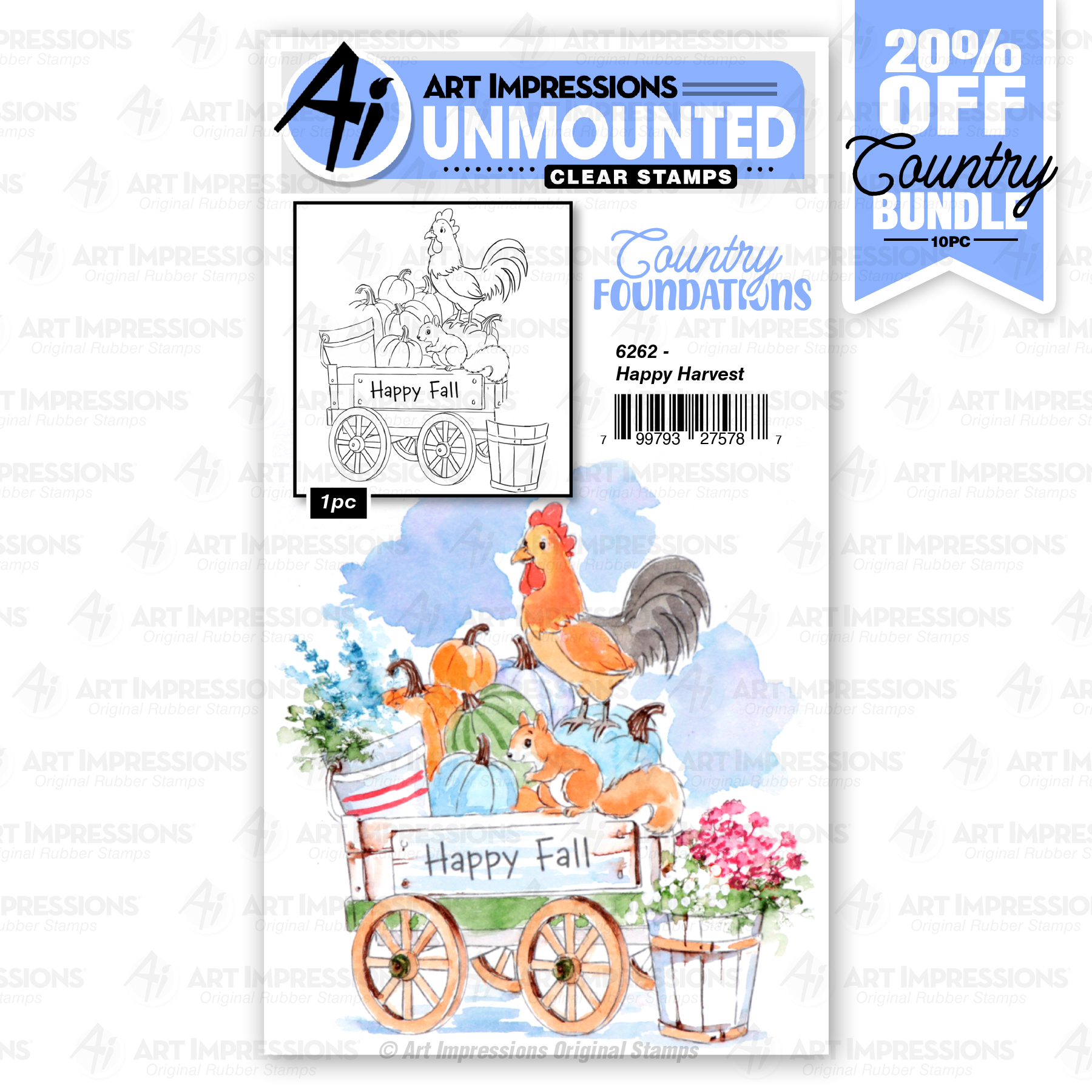 Art Impressions - Country Foundations - Happy Harvest 6262