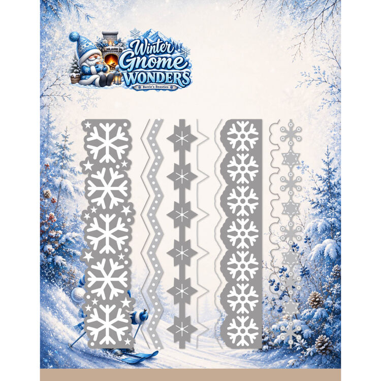 Berries Beauties - Winter Gnome Wonders - Cutting Dies Snowflake Border